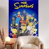 Cute Cartoon The SSimpsons Party Vinyl Backdrops Background Wall Cloth Baby Shower Kids Birthday Party Decoration
