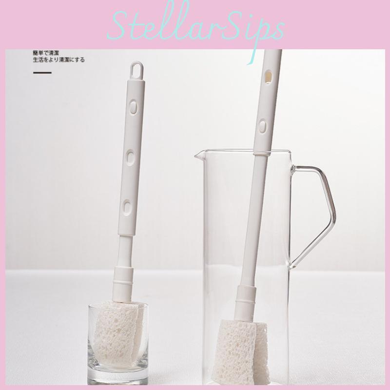 Pp Wood And Pulp Sponge Cup Brush For Home And Cleaning Kitchen