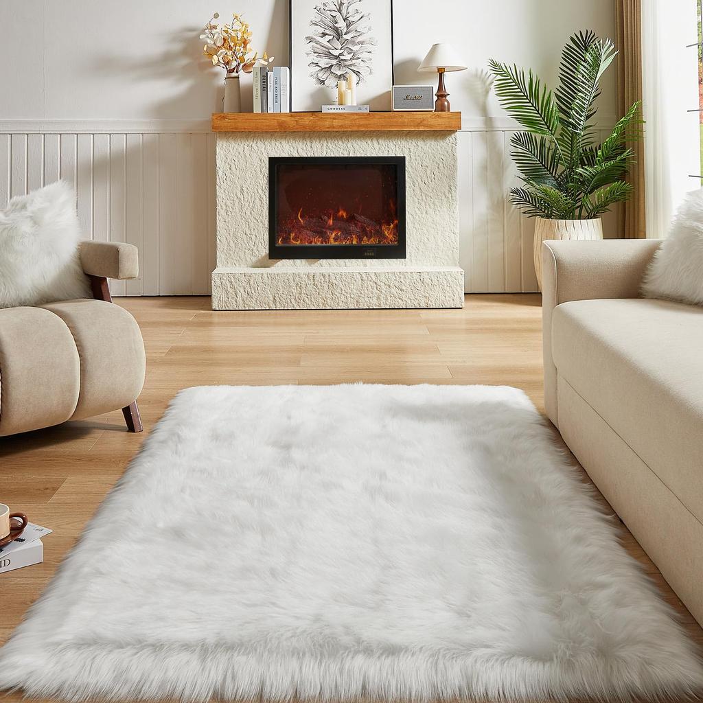 Faux Fur Carpet for Living Room Soft Imitation Sheepskin Rugs Bedside Floor Cushion Plush Fluffy Artificial Wool Mat Home Decor