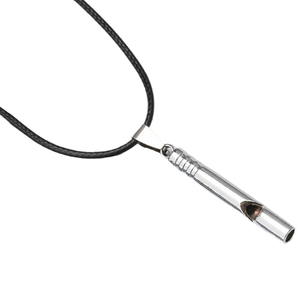 Titanium Emergency Whistle Loud Portable Keychain Necklace Whistle EDC Keyring for Emergency Survival Outdoor Hiking Camping