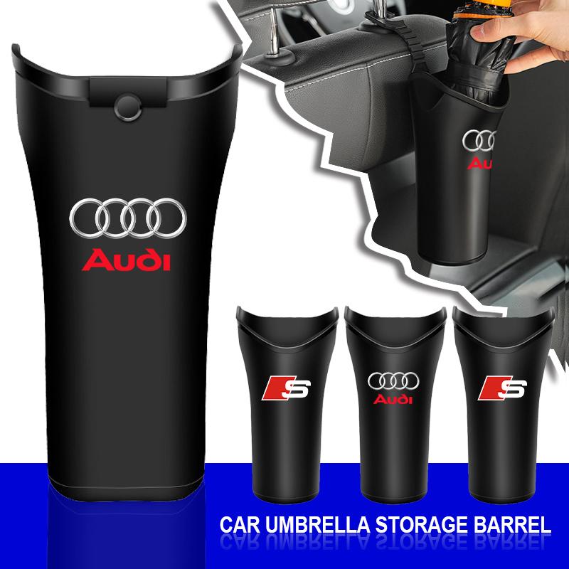 1/2Pcs Car Storage Box Umbrella Garbage Organizer Bucket for Audi S4 S3 S5 S6 S7 S8 RS3 RS4 RS5 RS6 A6L A4L A3 A4 A7 A5 Q3 Q5L Q7 Q2L TT
