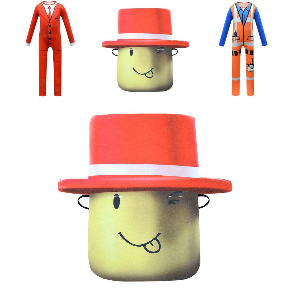 Auffälliges Roblox Cosplay Kostüm Kinder Jumpsuit für Halloween und Partys