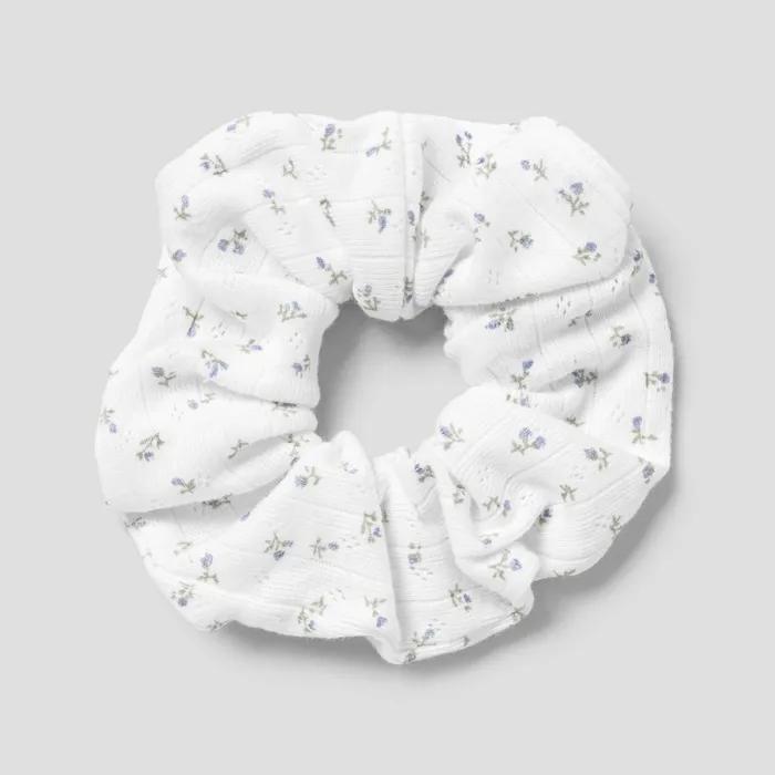 [8 Seconds] Pointel Flower Scrunchie White (356796AM81)