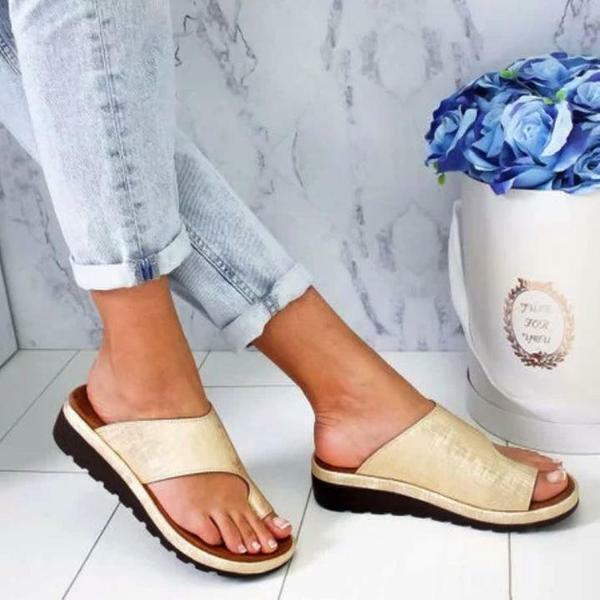 Bequeme Damen-Plateausandalen mit hochwertiger Fußgewölbeunterstützung und zeitlosem Design