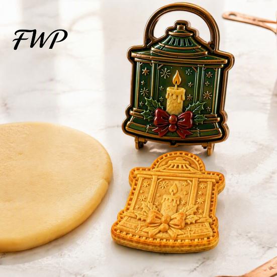 Strumenti per Dolci Pan di Zenzero Festivo Stampo Mini Torta di Natale, Stampi a Pressione per Impasto Pressato a Mano Fatto in Casa 3D in Rilievo, Riutilizzabili per DIY per