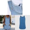 Denim Dress For Women Summer Sleeveless A Line Casual Cotton Polyester Fabric