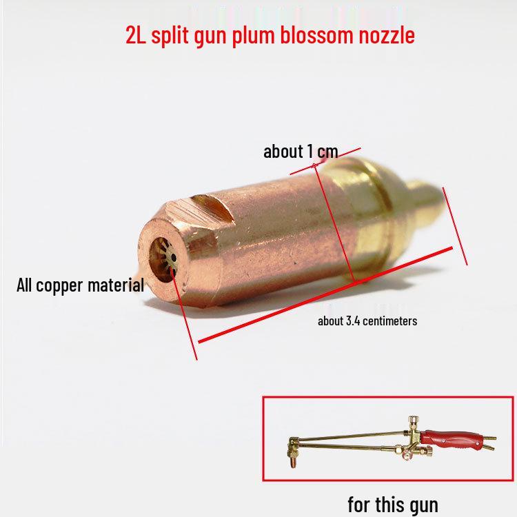 2L Multi-Hole Purple Copper Torch Nozzle: Acetylene/Propane/Oxygen Small Welding and Cutting Tip