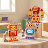 3 Pieces 3D Robot Construction Toy Articulated Wooden Building Kit