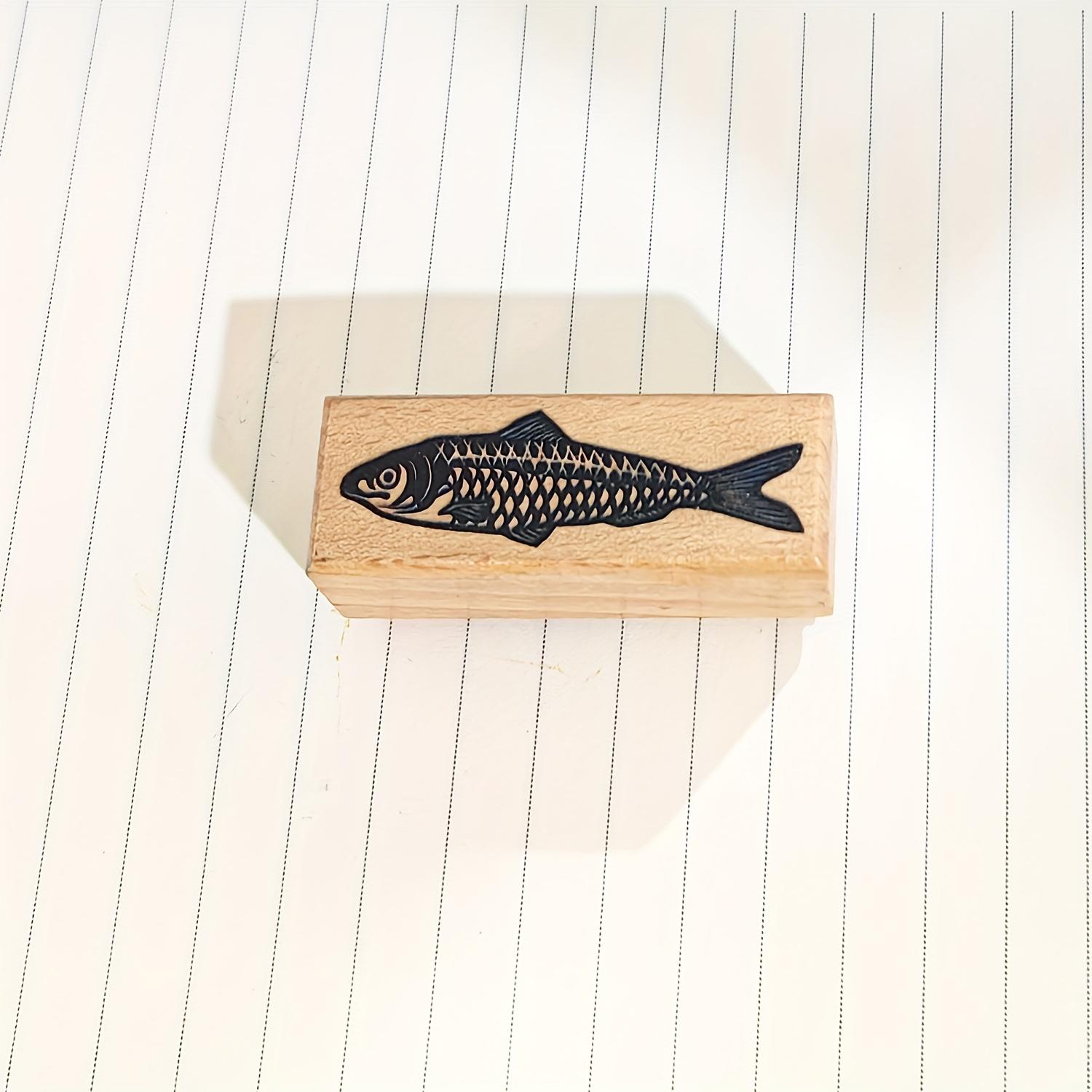 

1 шт. Штамп в виде сардины для самодельного блокнота для рисования своими руками, милый штамп в виде сардины (Большой, Маленький) Small