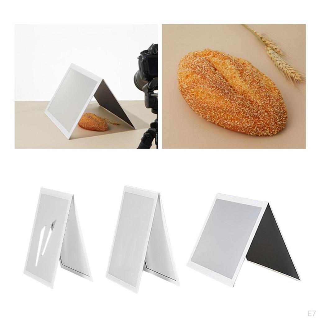 Cardboard Light Reflector for Photography with Degree Rotation Food Images