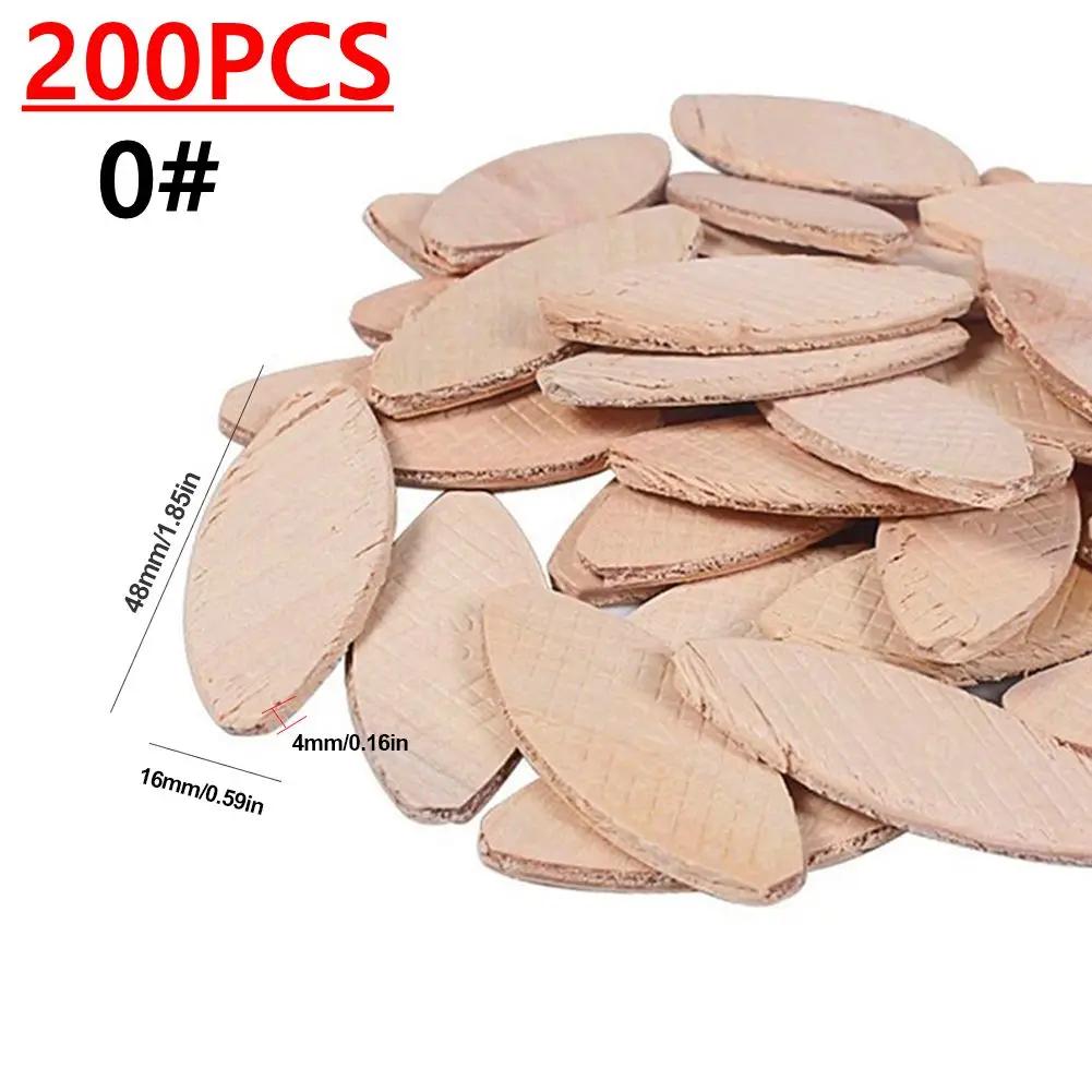 300-100pcs Tenon Pieces Wood Board Docking ToolCarpentry DIY Tenon Biscuit No. 0#/10#/20#  for Wood Joining Woodworking Crafting