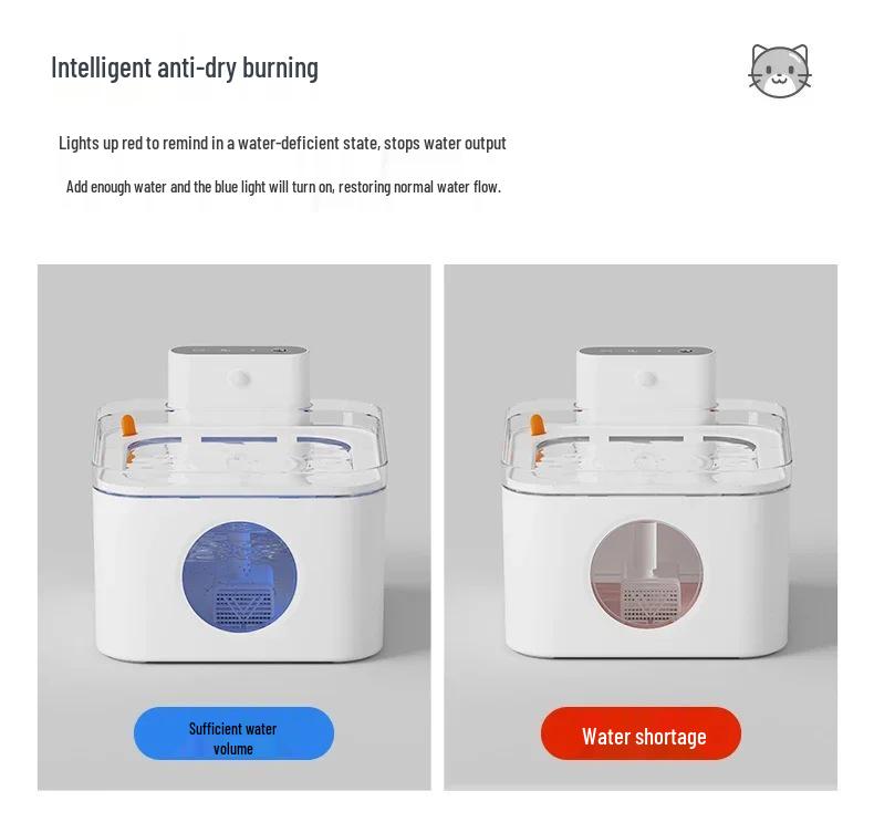 3L Stainless Steel Smart Pet Water Fountain, Silent Infrared Sensor, for Cats and Dogs, 110-240V