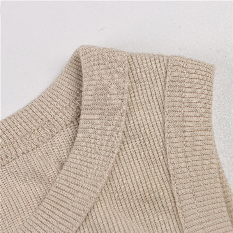 Gerippte Strick Damen Sommer Stricktops Sportweste Schulterfrei Tanktop Lässige Ärmellose Tops