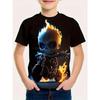Kids Clothes Boys Tshirt Short Sleeve 3D Skull Print Children Summer Clothes Creative Stylish Streetwear Round Neck Girl Clothes