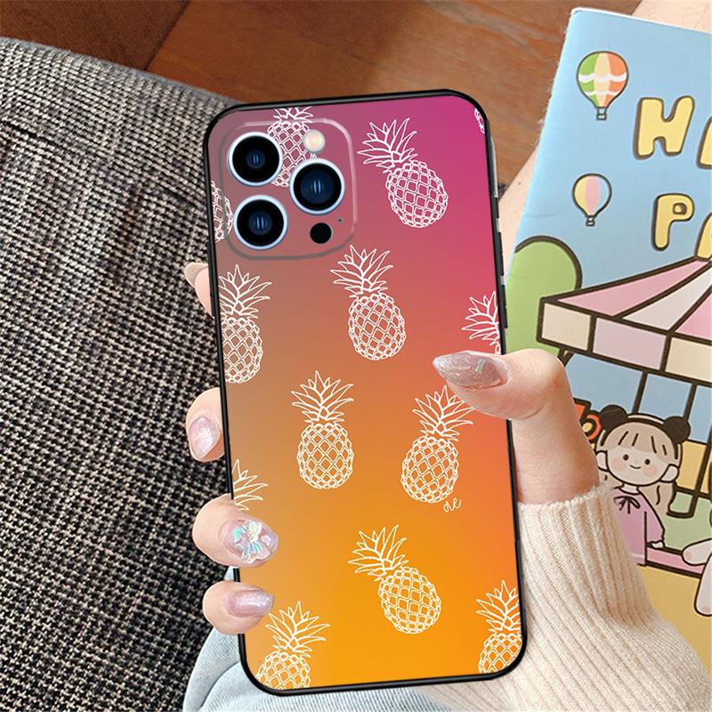 

Summer Fruit Pineapple Phone Case For iPhone 15 12 11 13 14 16 Pro Max XS X XR Plus 6S Plus 12 Mini Cover iPhone 11 Pro