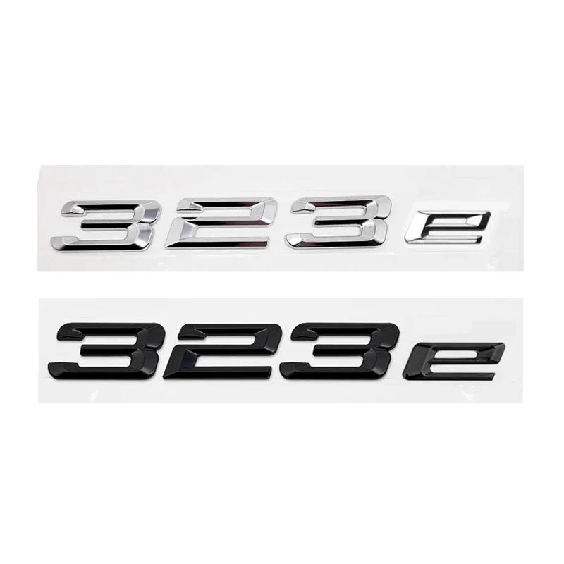 ABS Auto Kofferraum Buchstaben Logo Plakette Emblem Aufkleber Für BMW 316e 318e 320e 323e 325e 330e 335e 530e E46 E90 E91 F30 F31 F34 G20 G30