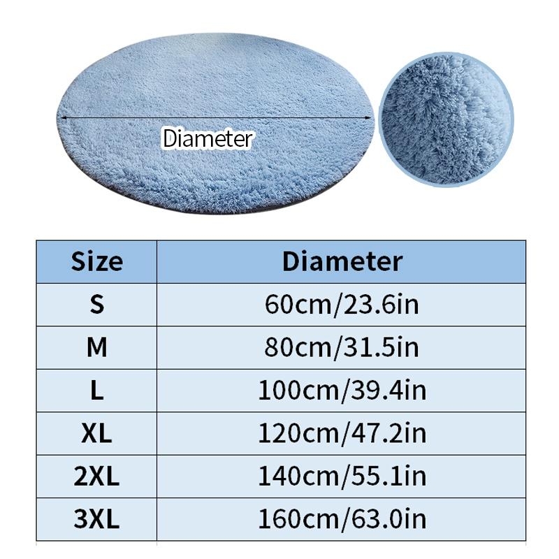 Plush Round Rug Rug Living Room Modern Kid Bedroom FloorPlay Area Mat Bedside Carpet Non Slip Floor Mat Home Decor Alfombra