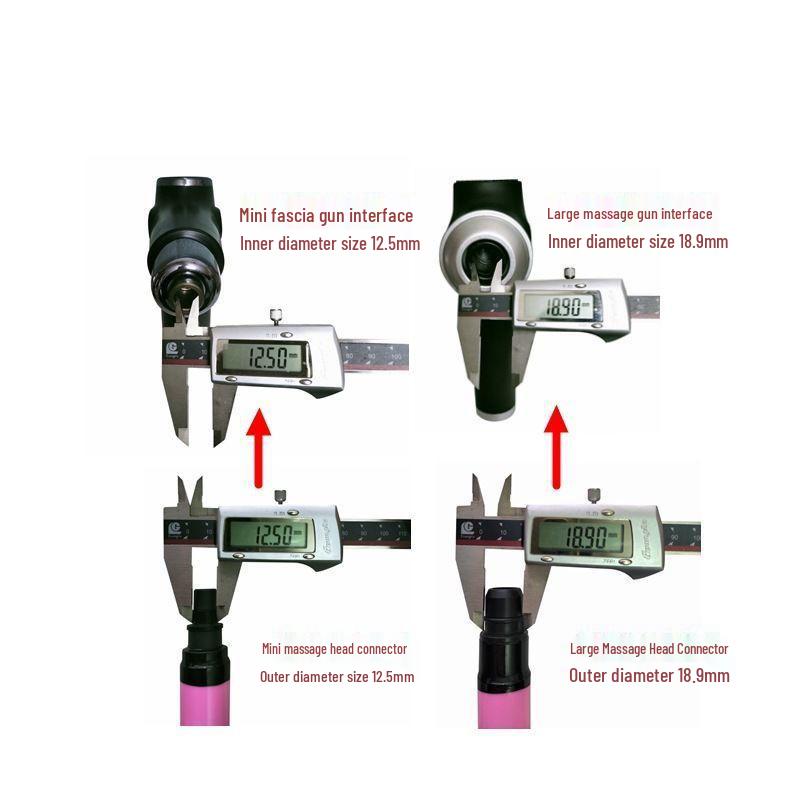 Fascial Gun Dildo Head Vibrator for Erotic Simulation (18~19mm)