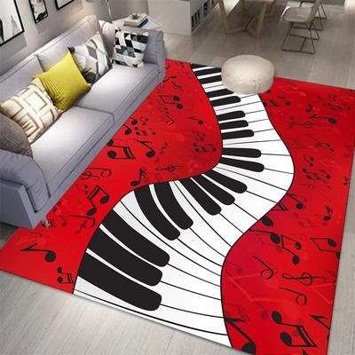 Tapis de Zone Note de Musique Tapis Clavier de Piano Tapis Thème Musique Tapis Décoratifs Antidérapant Tapis de Sol Musical Paillasson pour Maison Salon Chambre