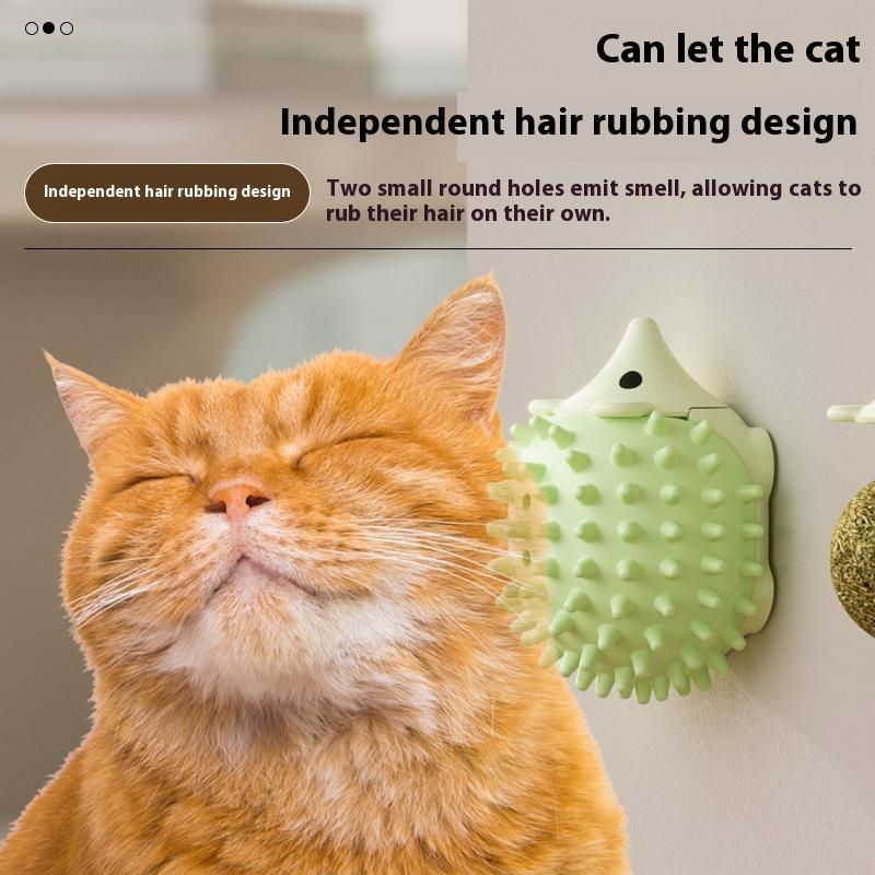 New Cat Toy Hedgehog Itcher Grinding Teeth Cat Mint Ball Toy Cat Self-hi Toy