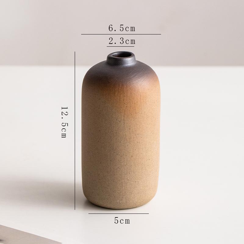 Retro Ceramic Vase for Dry Flowers & Green Plants - Living Room & Study Decor