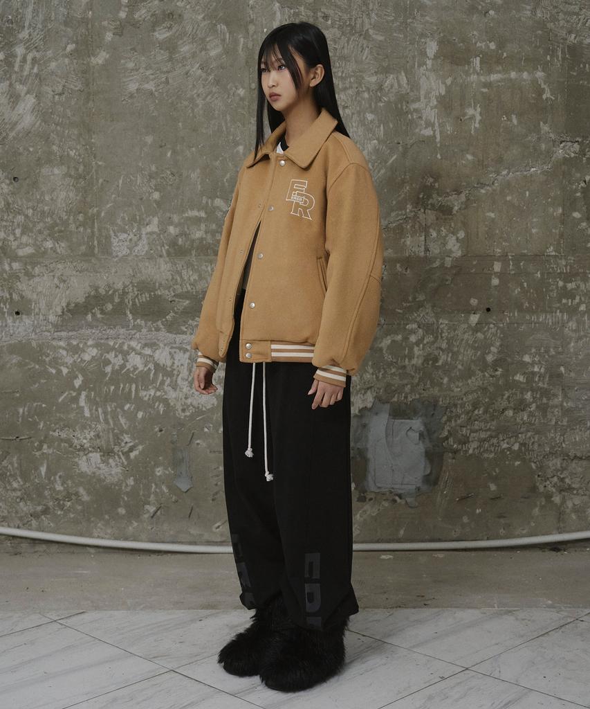 Erer Nautical Varsity Jacket Beige