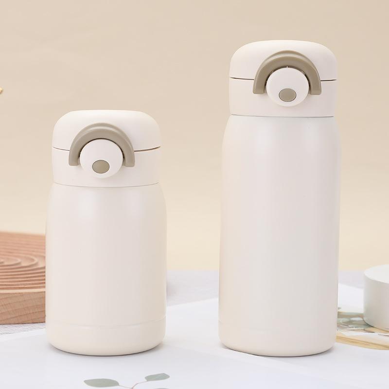 200/350ml Travel Stainless Steel Coffee Cup Thermal Mug Mini Cute Vacuum Drink Water Bottle One-button Opening Gift