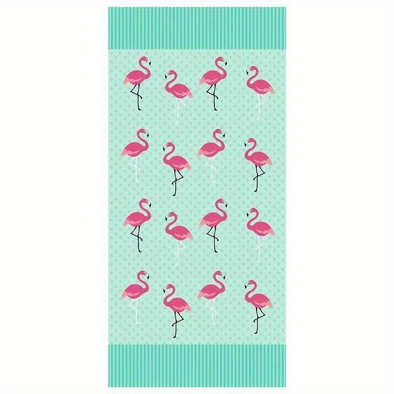 

Beach Towel Flamingo Printed Pattern Sun Protection Windproof Suitable For Swimming Pool Camping Travel Blanket W40*H60(CM)
