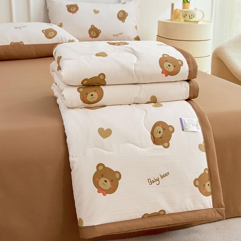 1 stk Tynn sommerdyne Enkel/Dobbel/Queen Size Dyne Trykt teppe Hjem Mykt sengeteppe edredones (Ingen putevar)