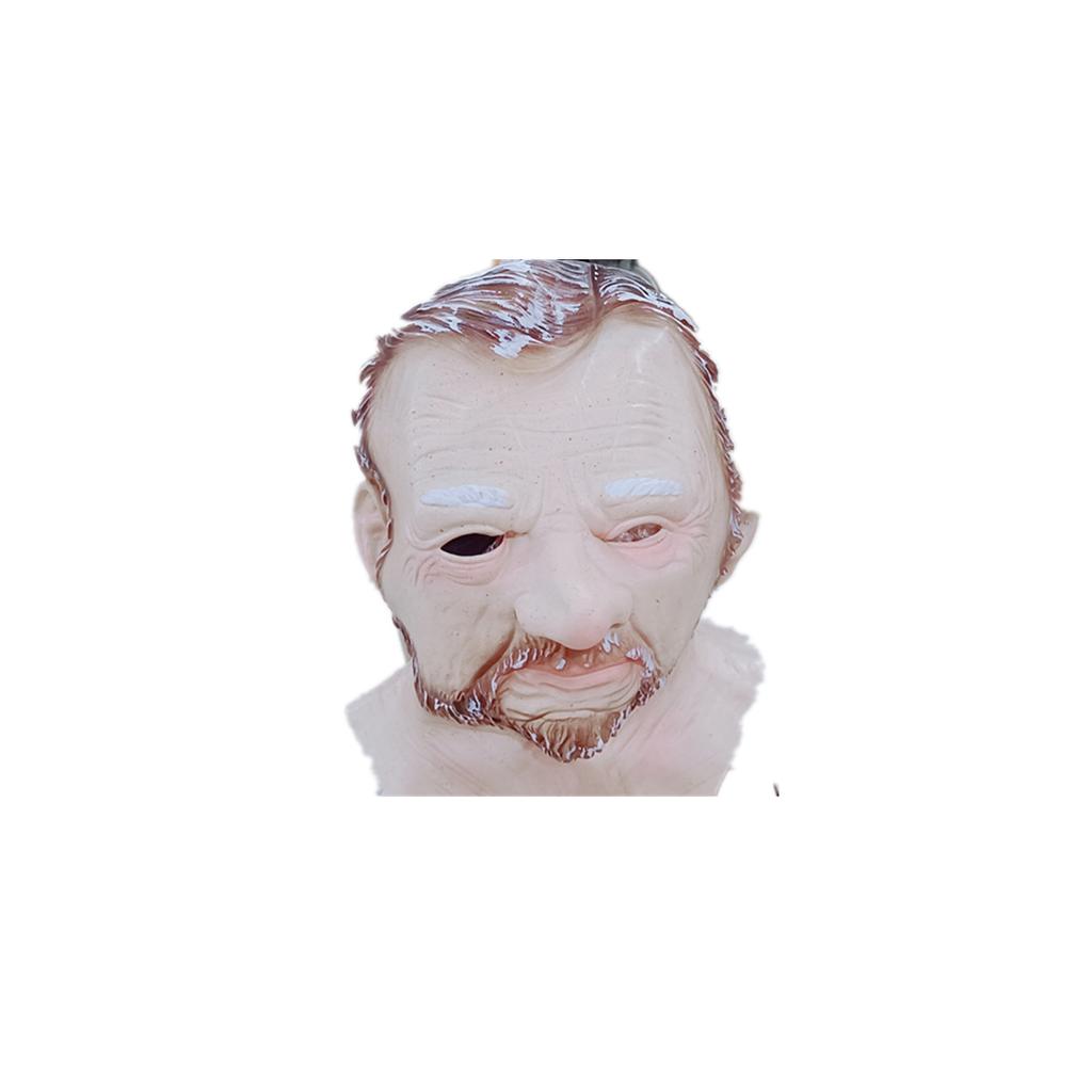 Human Latex Mask Old Man Headgear Cosplay Props For Halloween Costume Party Gift