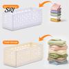 Multi-purpose Storage Container Box Foldable Stackable Organizer with Ventilated Hollow Design Dry Space Saving Bin for Household Travel Dormitory