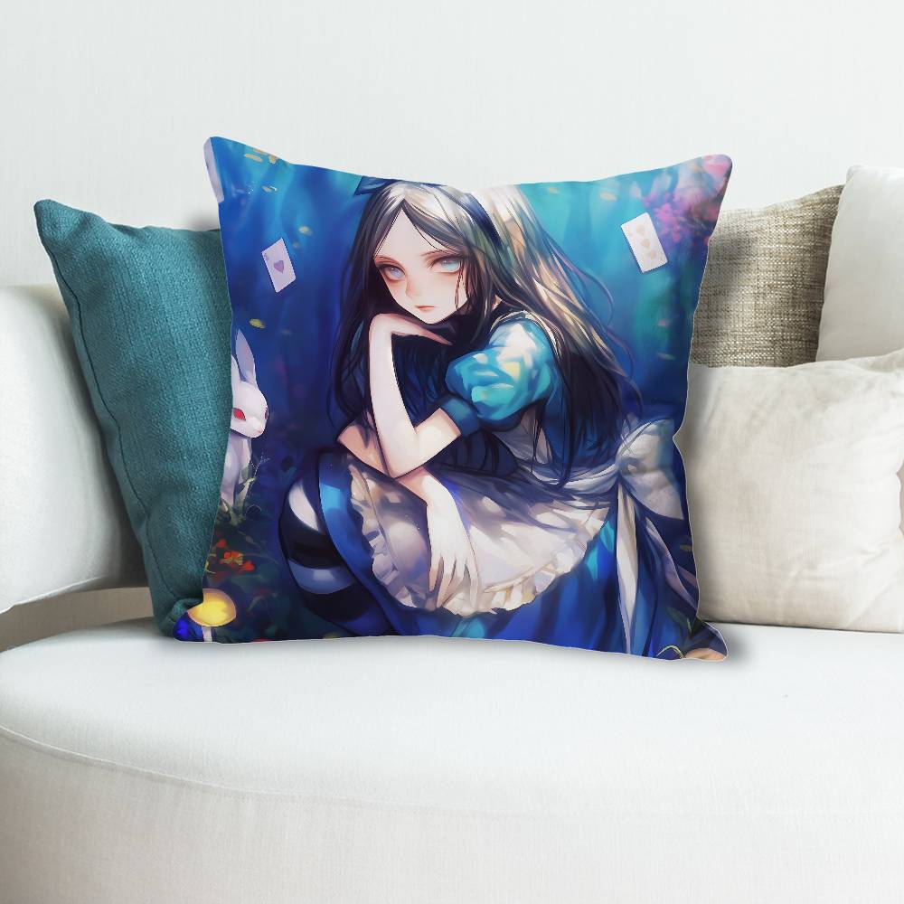 GAME AAlice MMadness Returns Various Sizes Square Pillow Case For Car Home Bedchamber Decor Custom Valentine Gift