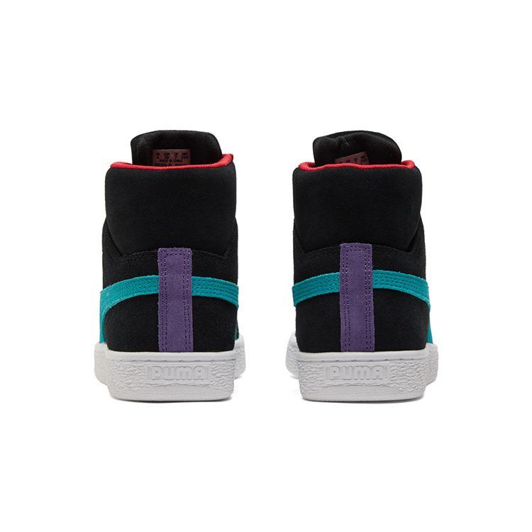 Puma Suede Mid 21 Black Viridian Green Red Unisex Sneakers High-Risk-Red 380205-10