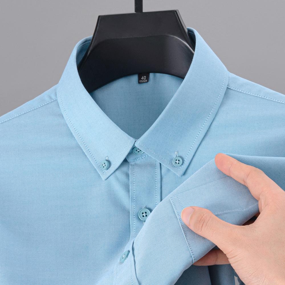 

Мужские мягкие комфортные клетчатые рубашки с длинным рукавом, устойчивые к сминанию, из модального хлопка, повседневная рубашка на пуговицах с воротником на пуговицах и карманом 44 светло-зеленый