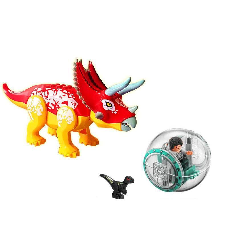 

Create Your Own Jurassic World With Large Dinosaur Building Blocks Set красный