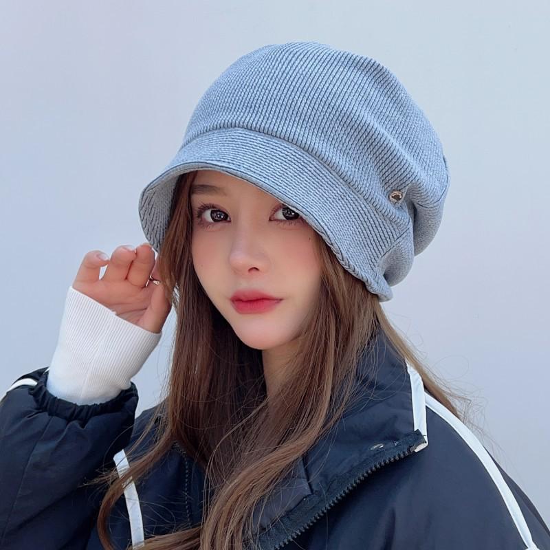 Women's Korean-Style Versatile Warm Octagonal Hat for Autumn & Winter