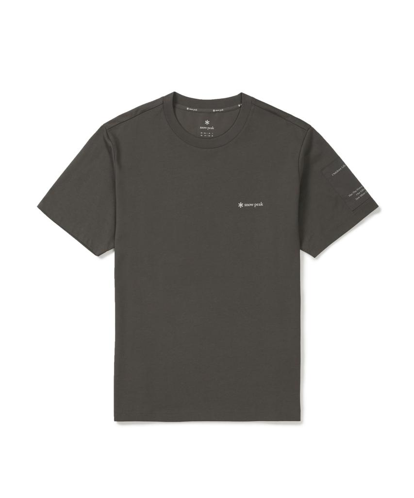 SNOWPEAK APPAREL Aerocool Woven Patch Short Sleeve T-Shirt (S26Mmfts28) Dark Khaki