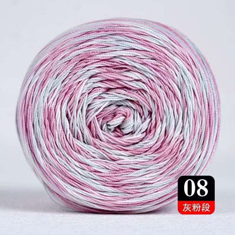50g/Rotolo Filato di Cotone in Pizzo per Torta per Uncinetto & Maglia Fatto a Mano Fai da Te Morbido Caldo Filato Colorato a Gradiente Filo Materiali per Maglioni