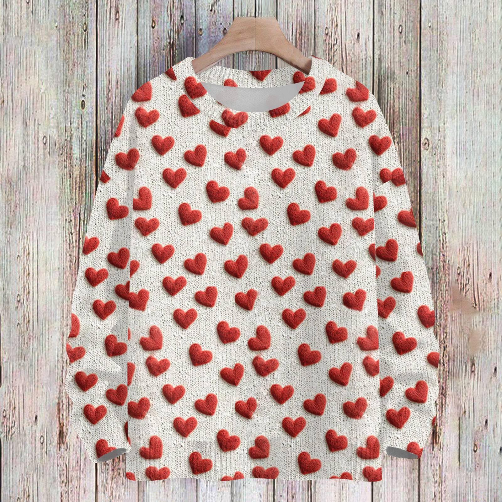 

Свитшоты ко Дню святого Валентина для детей, вязаные свитера для мальчиков и девочек, симпатичные рубашки, осенние свитера с круглым вырезом, топы 110 бежевый