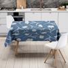 Waterproof Tablecloth Blue Floral Design Washable Table Cover Dining Table Decor Kitchen Table Runner Home Textiles Party Suppli