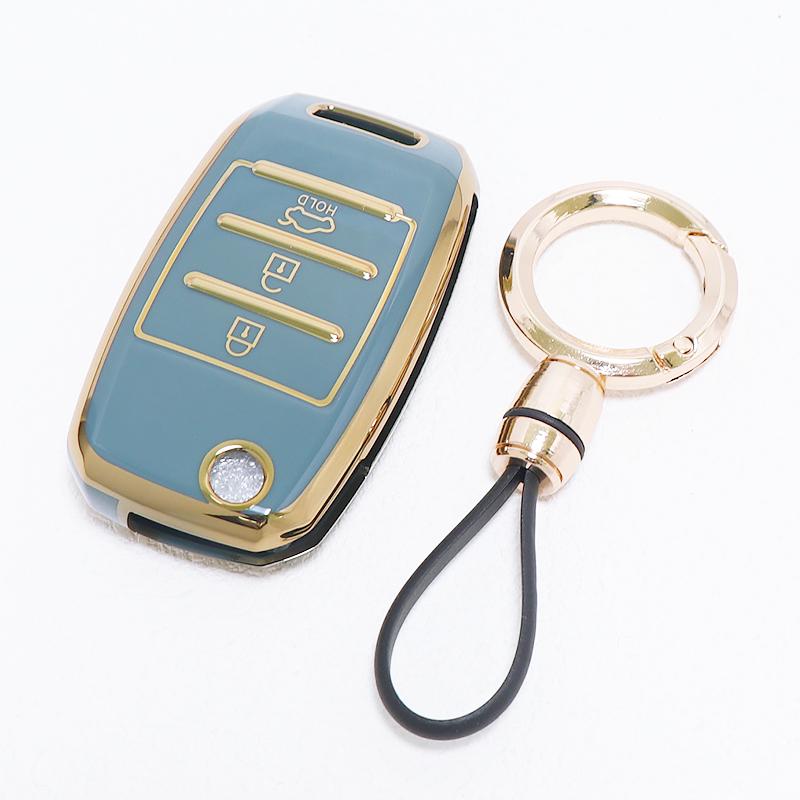 3 Buttons Shell Fob For Kia Soul Ceed Sorento Forte Stinger Cerato Rio 3 K2 K3 K4 K5 Sportege Picanto Optima Car Key Case Cover