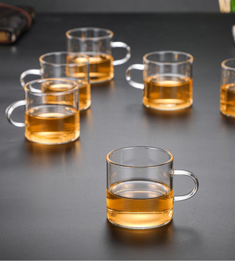 High-Temperature Resistant Glass Fiber Leak-Proof Tea Set: Thickened Borosilicate Glass Gongfu Teapot & Cups