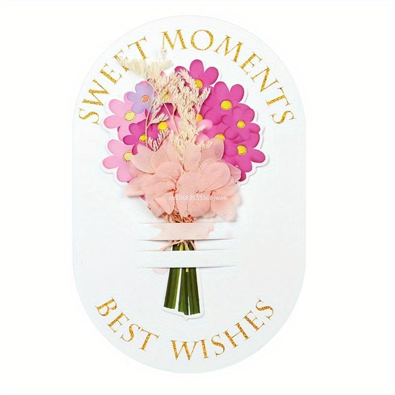 1Pcs Flower Gift Cards New Year Gift for Family Festival Valentine's Day Lover Christmas Business Supplies Thank You Cards