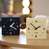 1pc Modern Silent Desktop Clock,Irregular Shape, Plastic Material, Flat Crown, Battery Operated AA, ,Classroom Battery Not Included