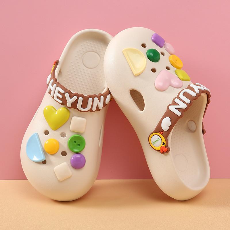 

Eva Versatile Clogs For Kids Charming Summer Beach Shoes With Lightweight And Design Durable OffWhite,34/35