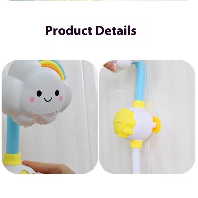 1 Piece Splashes Bathroom Sprinkler Water Game For Kids Clouds Model Faucet Shower Water Spray Kids Bath Toys one size