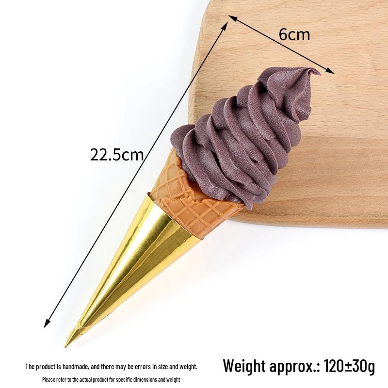 

Fake Ice Cream Cone Model for Display: Crispy Cone with Cold Drink Props