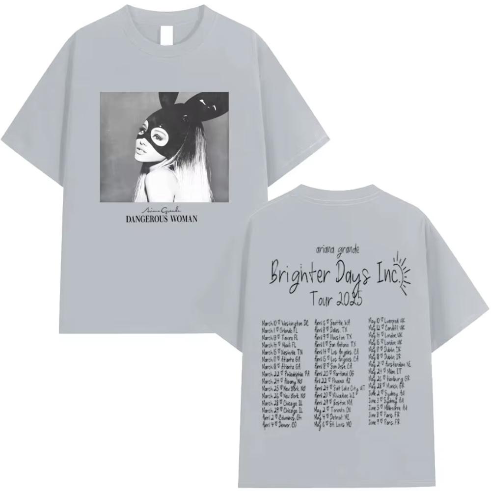 Pěvecká Ariana Grande Pop Music Tour Harajuku Trička Pánské Koncertní Bavlněné Tričko Letní Horký Výprodej Krátký Rukáv Nadměrné Vrcholy