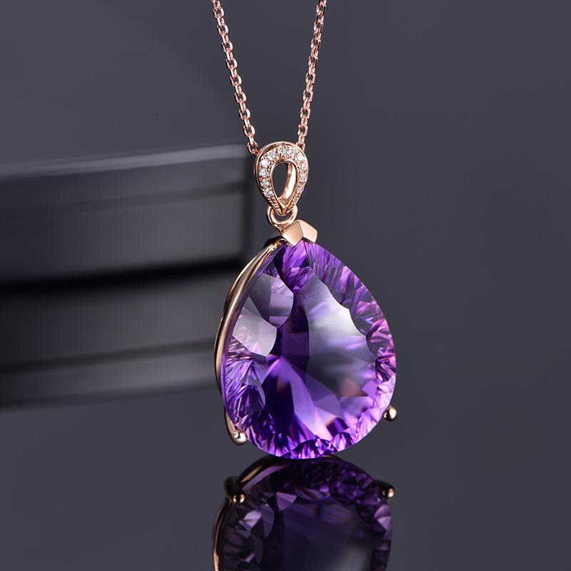 BELLA BOX Luxury Drop Shaped Large Pendant Women's Fashion Clavicle Chain Fine Jewelry New Trendy
