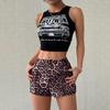 Leopard Print Slim-Fit Women's Shorts
